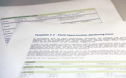 Template 3.2 – Equal Opportunities Monitoring Form